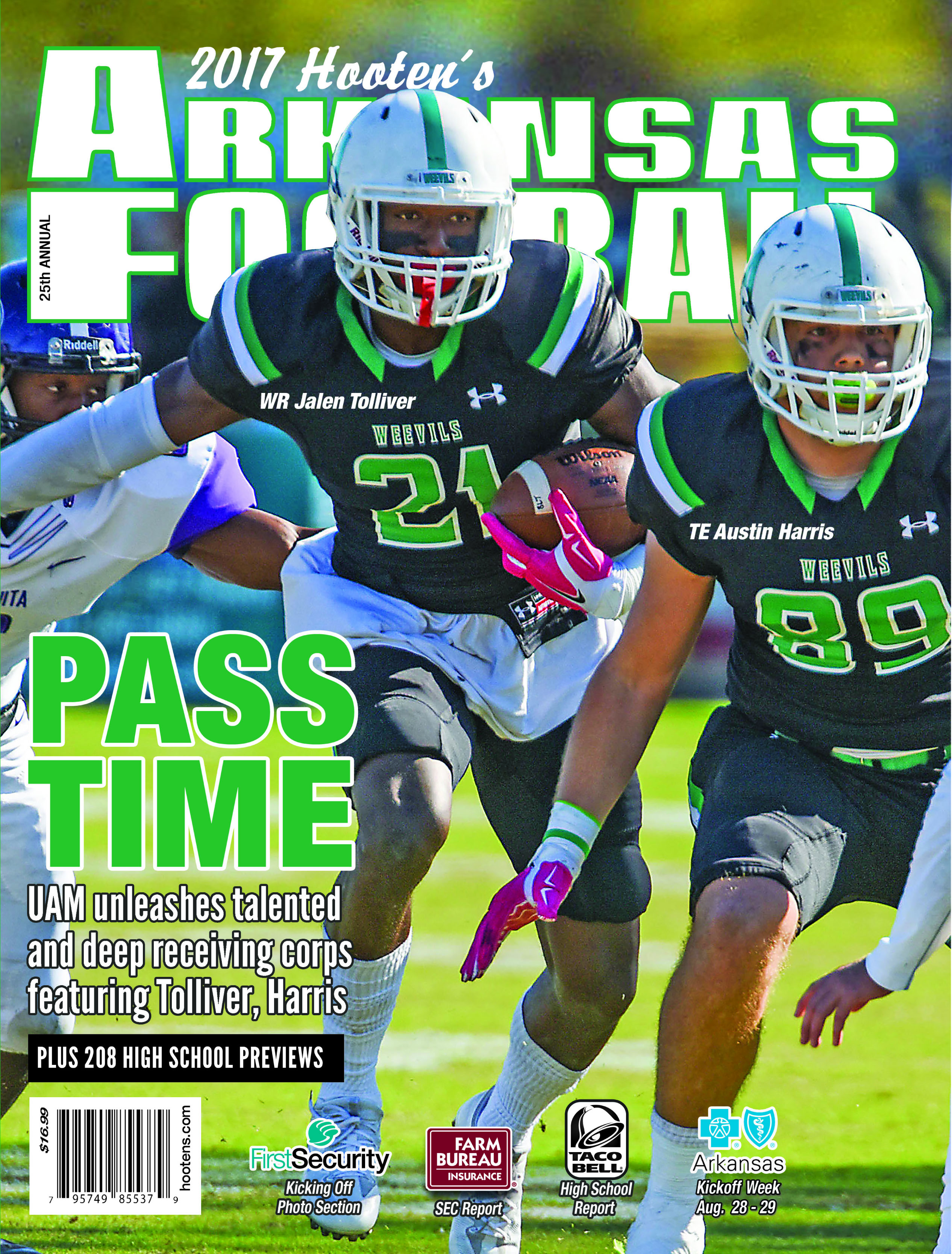 2017 Hooten's Arkansas Football (UAM cover)