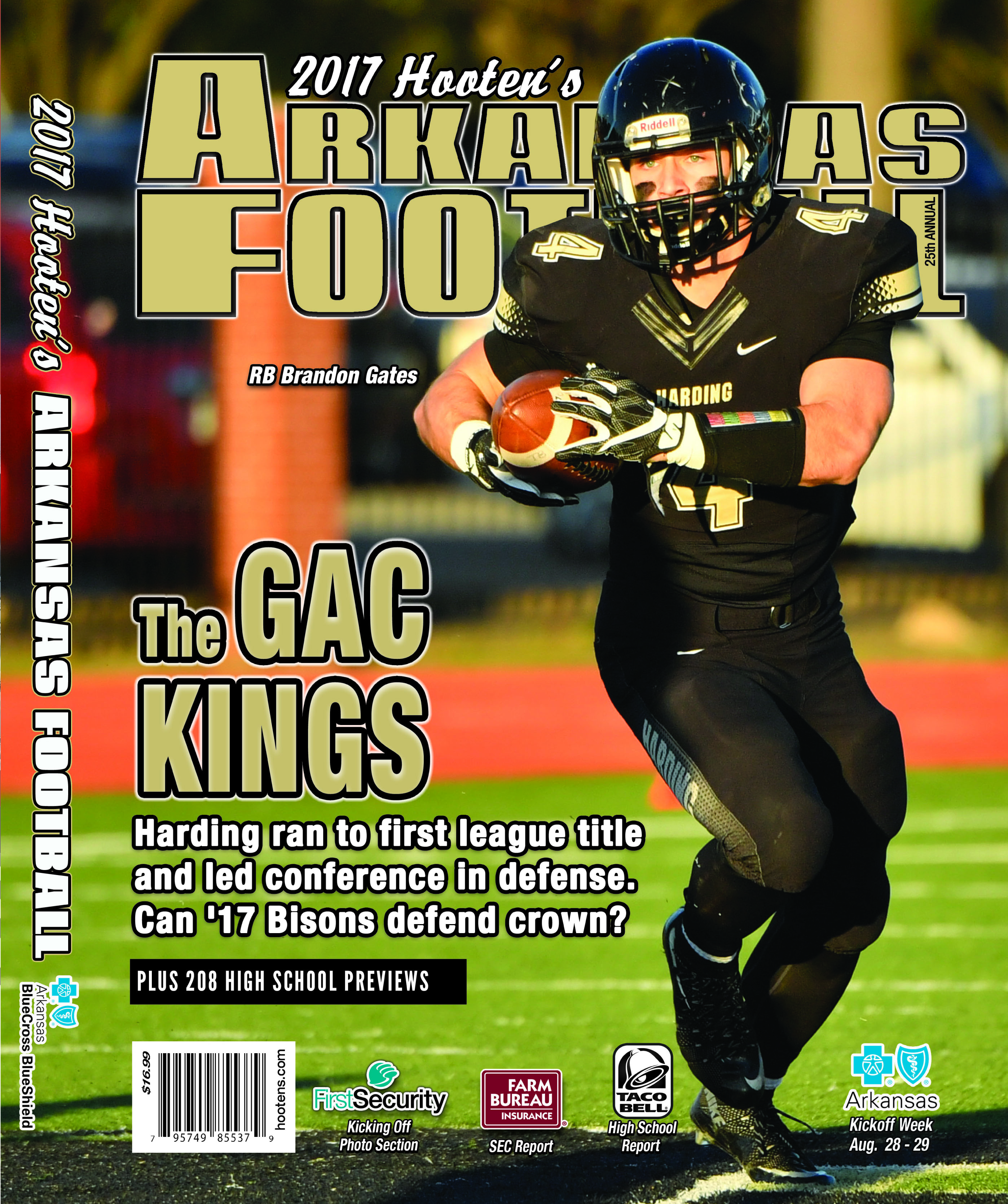 2017 Hooten's Arkansas Football (Harding cover)