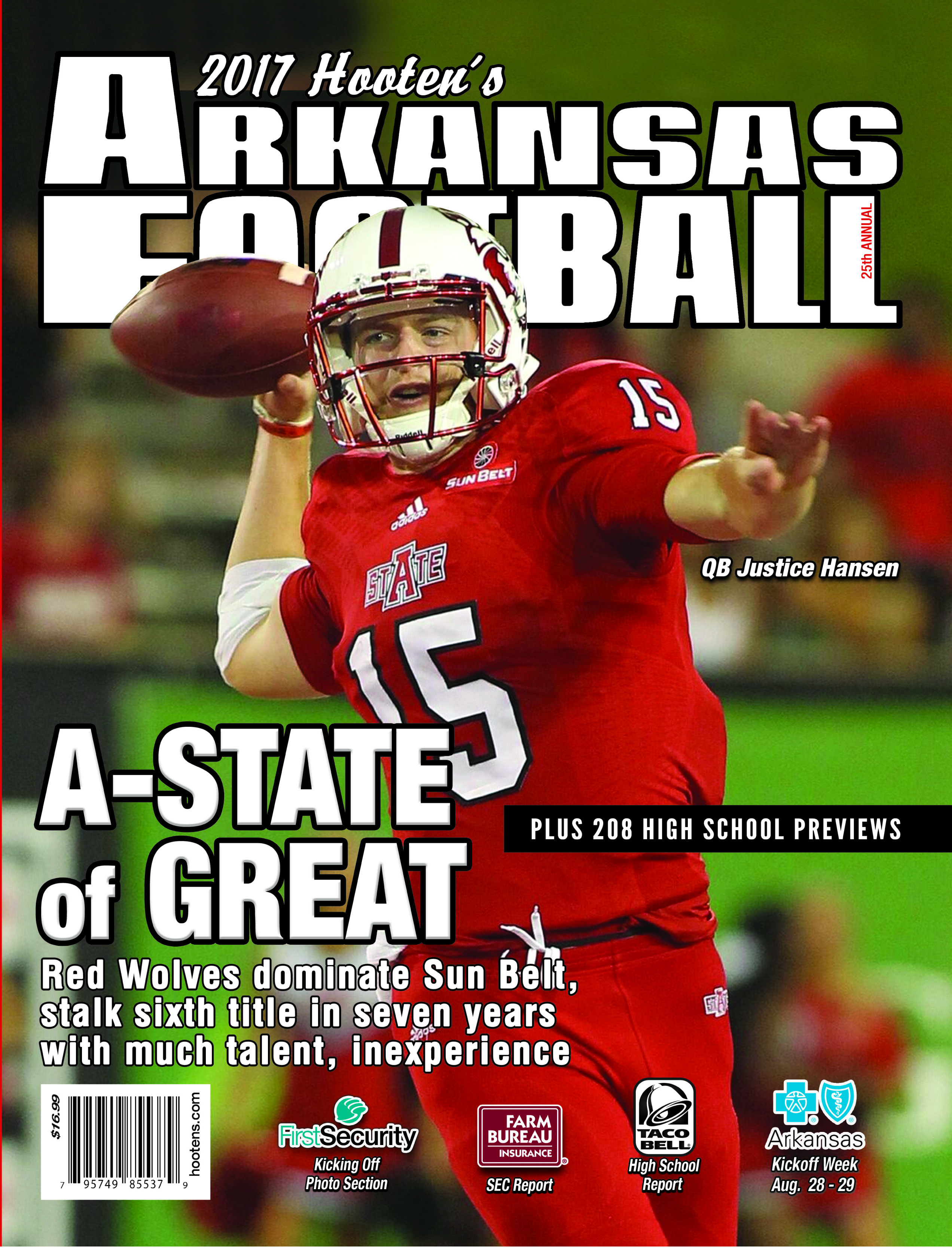 2017 Hooten's Arkansas Football (A-State cover)