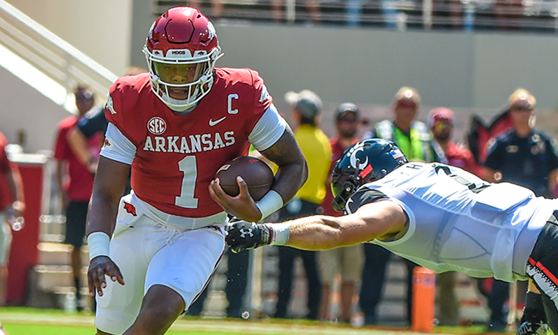 HOGS bully Gamecocks in SEC opener