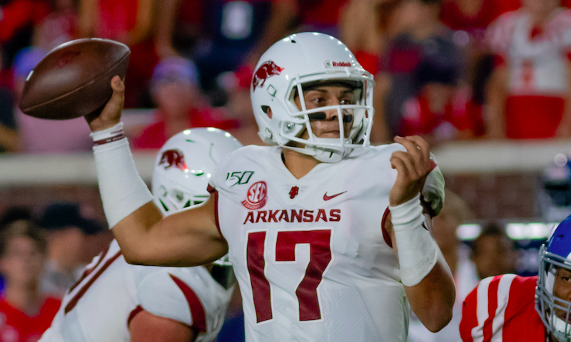 QB Starkel sparks but Hogs lose 31-17