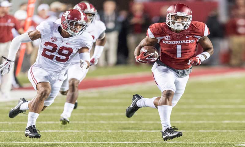 Hogs: run game aids receivers; salty Auburn D; notes