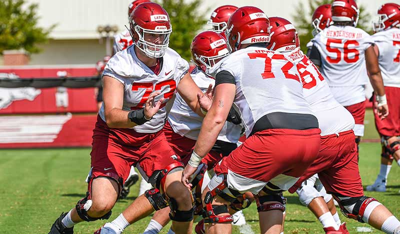 HOGS: O line notes; Kicker comes home