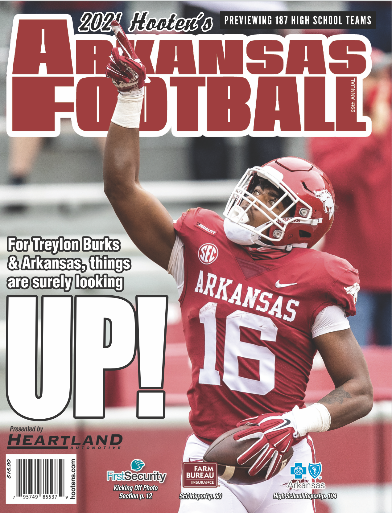 2021 Hooten's Arkansas Football (Razorback cover)