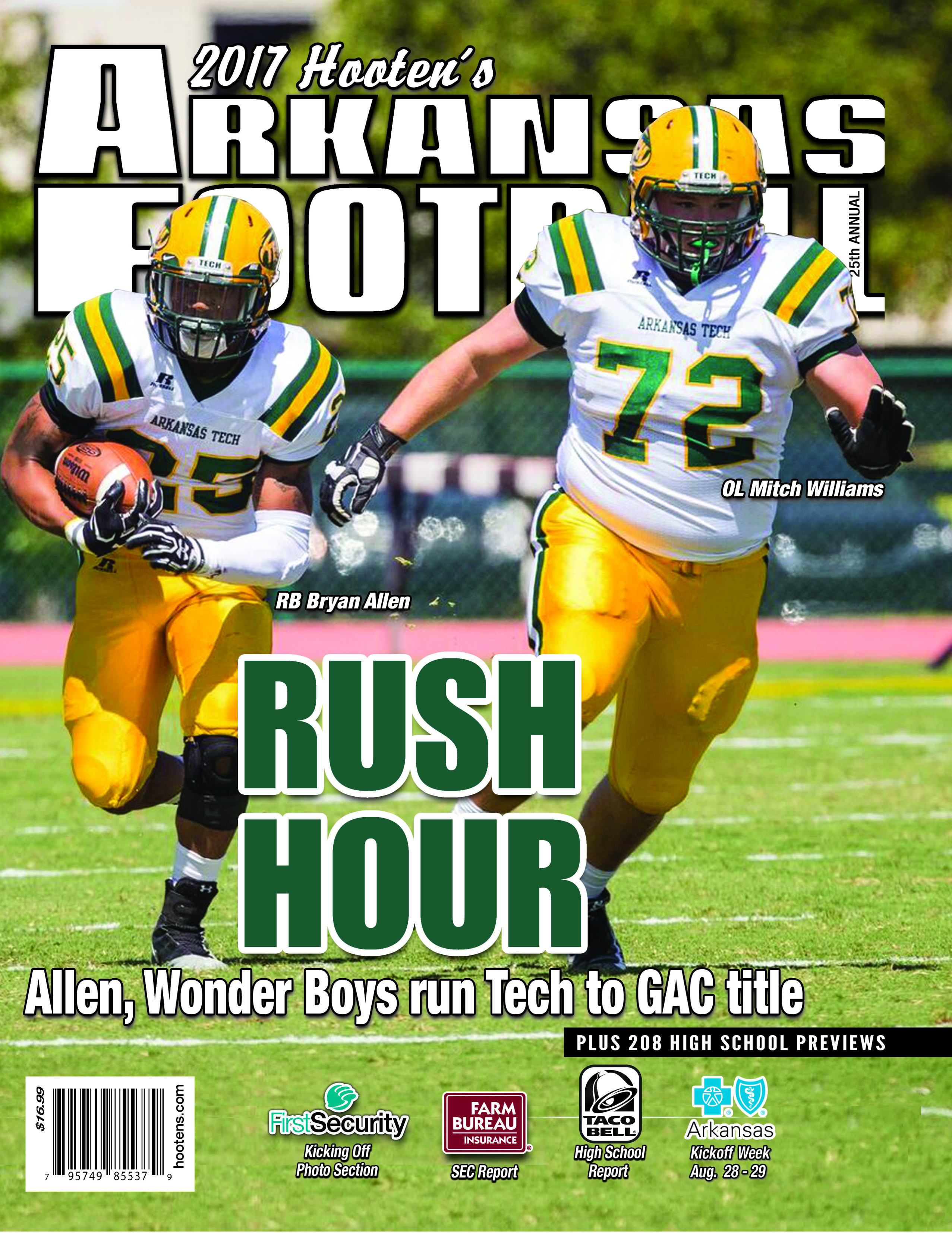 2017 Hooten's Arkansas Football (Arkansas Tech cover)
