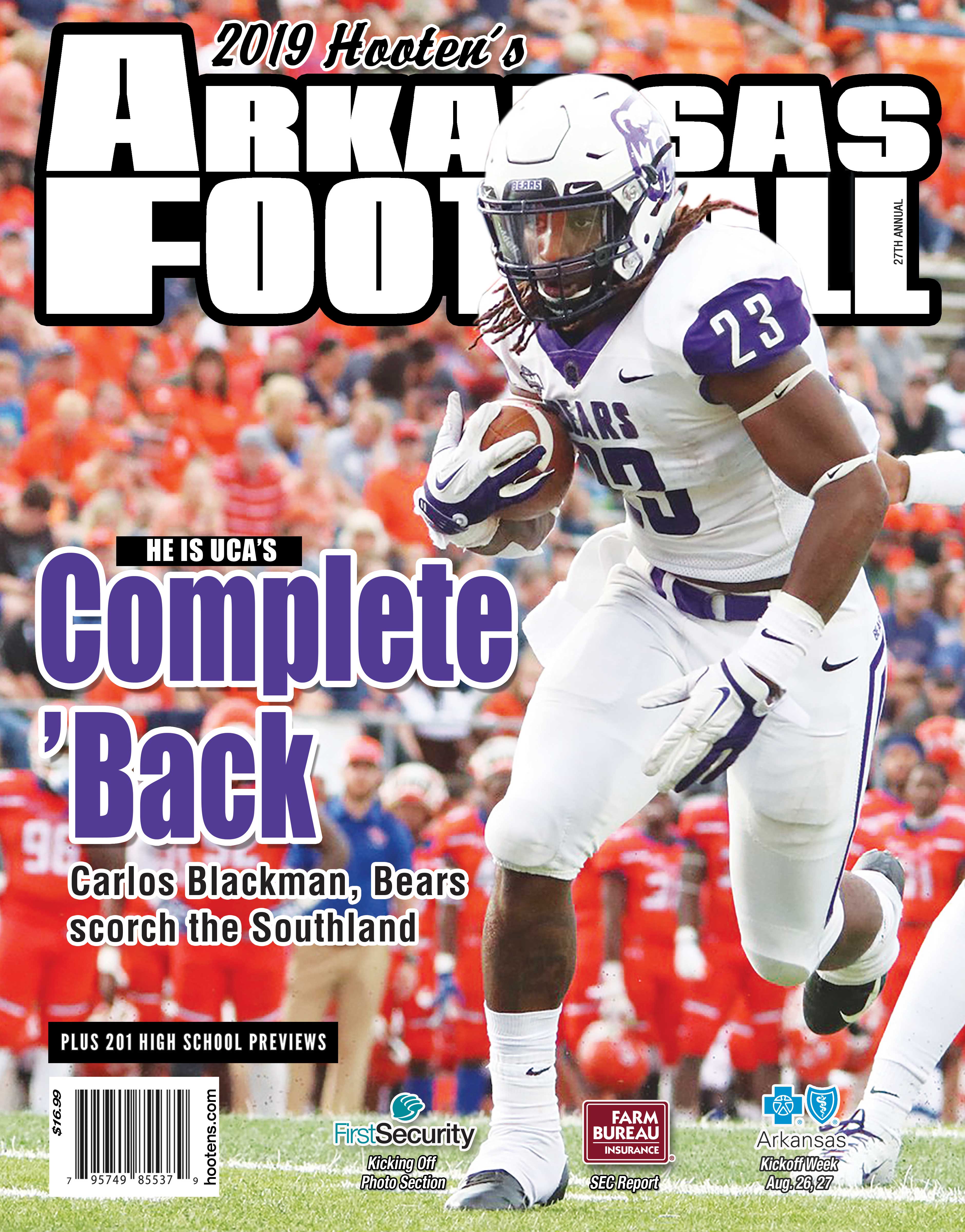 2019 Hooten's Arkansas Football (Central Arkansas cover)