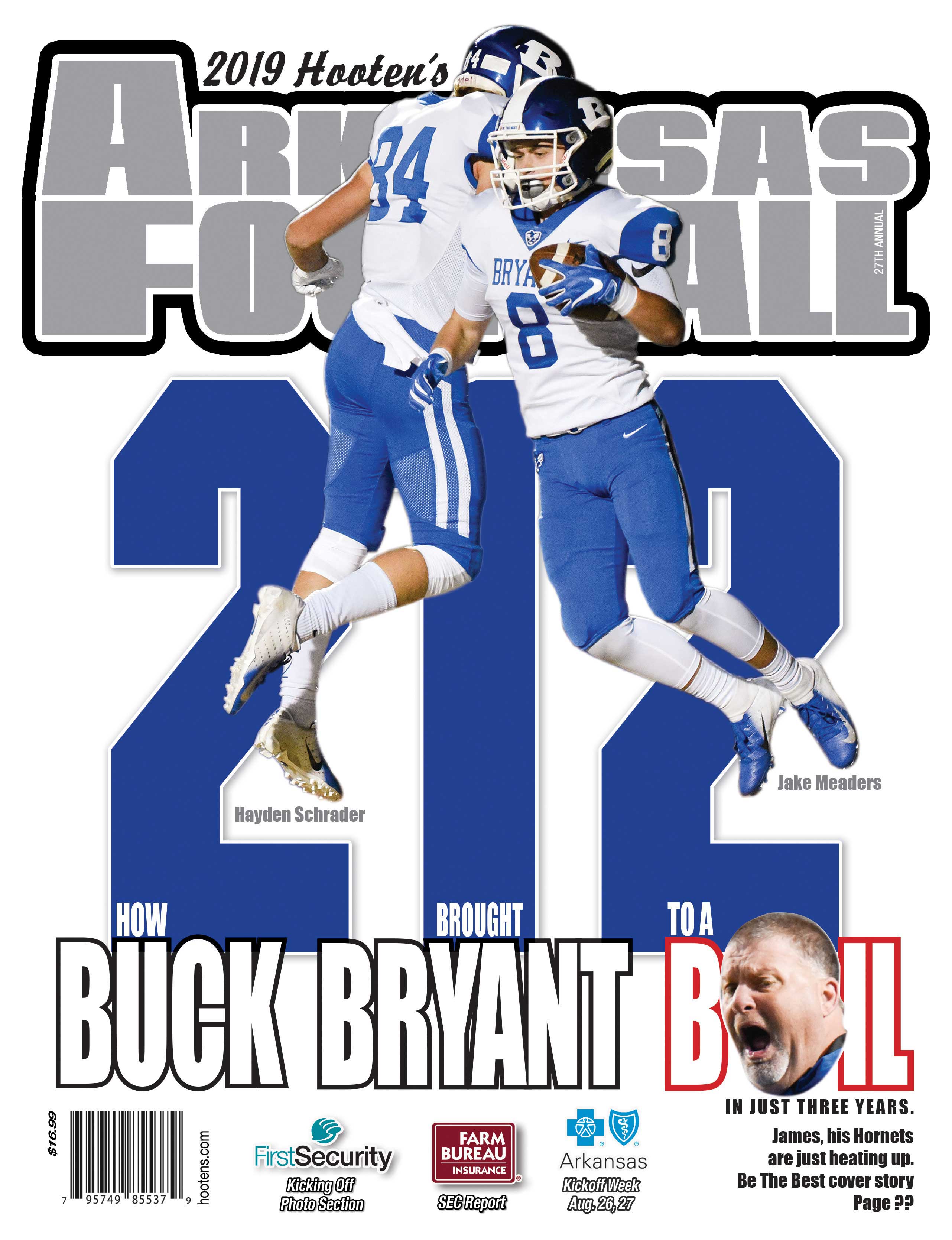 2019 Hooten's Arkansas Football (Bryant cover)